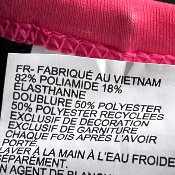 Nike Black w Pink Ombre Straps Cut-Out Back One-Piece Swimsuit NWT Size L - Picture 9 of 10